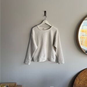 Wilfred White Crew Neck Sweater with Soft Texture